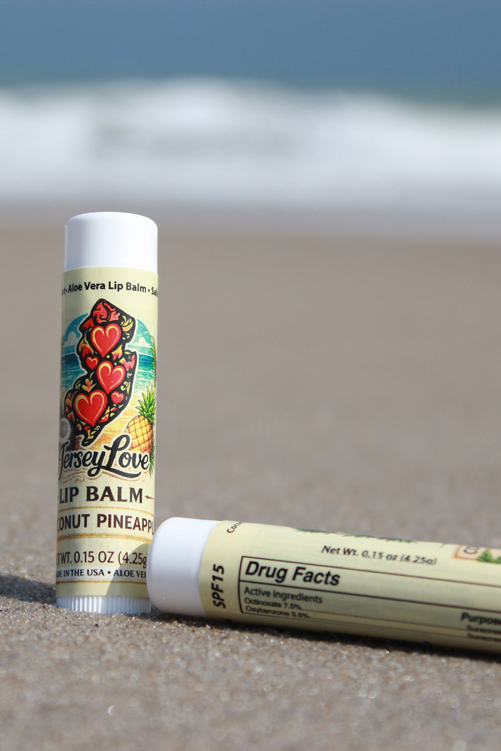 Jersey Love Lip Balm – Coconut Pineapple with Aloe Vera (SPF 15)